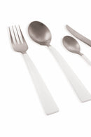 Servizio Set di Posate 24 Pezzi in Acciaio Villa d'Este Home Tivoli Inverse Argento/Bianco