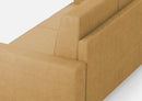 Divano 3 Posti 208x85x85 cm Sakar in Tessuto Ocra