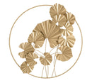 Pannello da Muro Round Leaf 59x3,9x62,75 cm in Ferro Oro