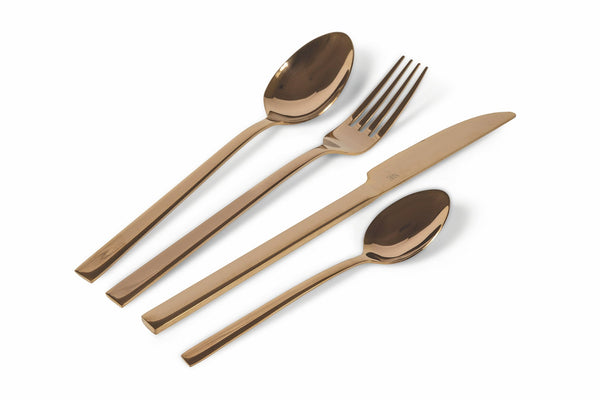 Servizio Set di Posate 24 Pezzi in Acciaio Rame Lucido Villa d'Este Home Tivoli Lexington sconto