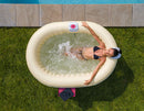 Vasca Idromassaggio da Esterno Gonfiabile Riscaldata 2 Posti 190x120x65 cm Ease.Zone Marrone