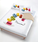 Copripiumino con Stampa sul Sacco e Federe Macarons