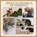 Albero Tiragraffi per Gatti Alto 136 cm con Cuccia Rimovibile Casetta e Lettino Pali in Iuta Beige      