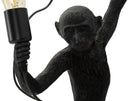 Lampada da Muro Monkey Nera 32x32x64 cm in Resina Nero e Oro      