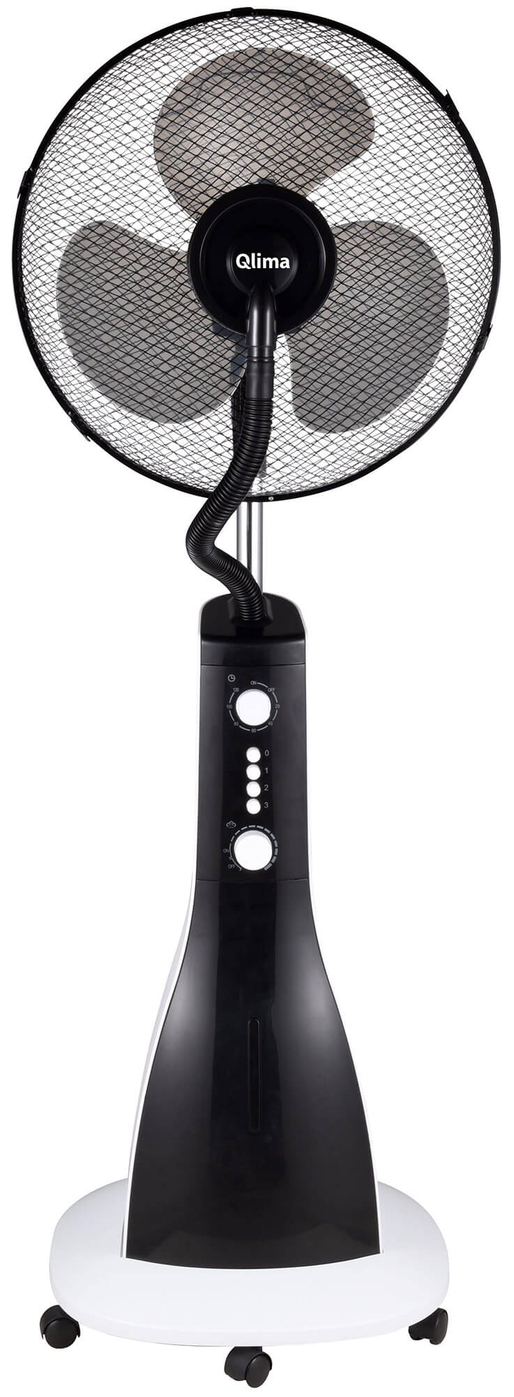 Ventilatore a Piantana Ø40cm con Nebulizzatore ad Acqua Qlima FSM40 Bianco e Nero