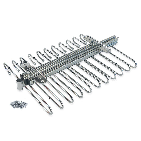 online Porta Pantaloni Estraibile per Armadio 11 Grucce in Acciaio Emuca Cromato