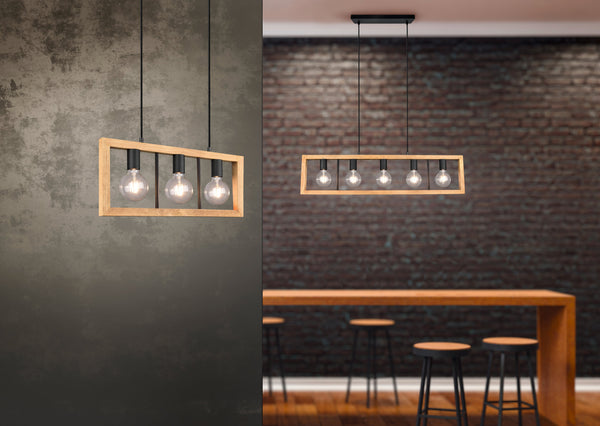 acquista Lampada a Sospensione da Interno E27 in Metallo Nero Opaco