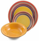 Servizio Piatti 18 Pezzi in Stoneware Soriani Saint Tropez Multicolor