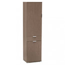 Armadio 2 Ante 1 Cassetto 45x38x174 h cm in Truciolare bilaminato Rovere grigio