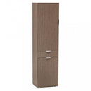 Armadio 2 Ante 1 Cassetto 45x38x174 h cm in Truciolare bilaminato Rovere grigio