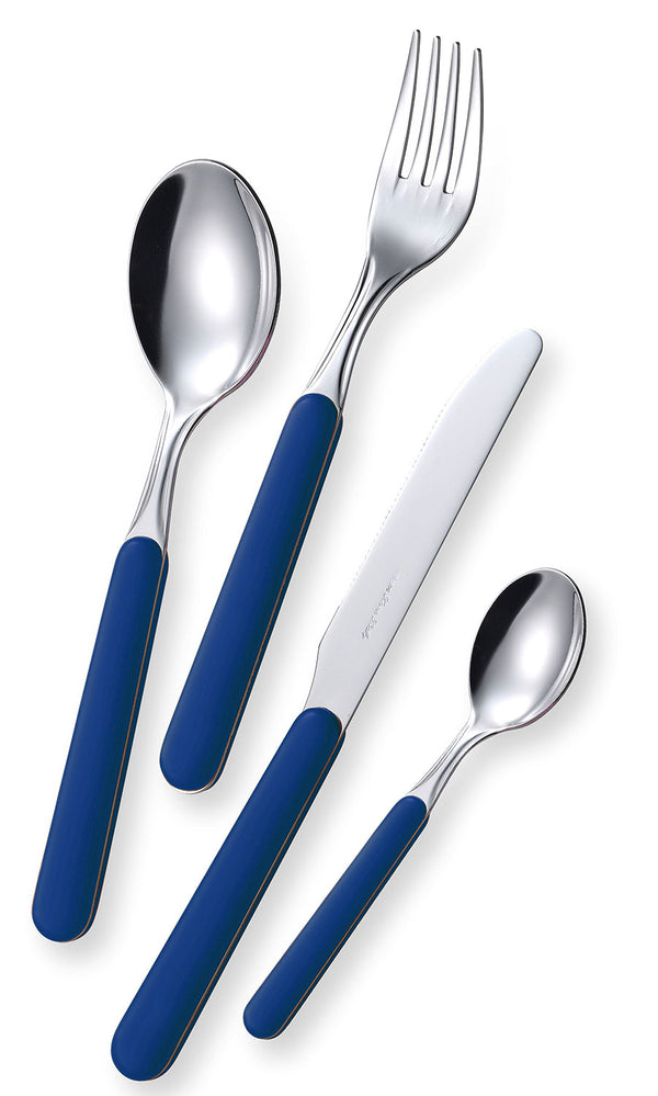 acquista Servizio Set di Posate 24 Pezzi in Acciaio Eme Bonita Blu 55