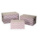 Set 3 Baule in Similpelle marroncino rettangolare 