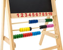 Lavagna per Bambini con Cavalletto e Pallottoliere in Legno H69 Kids Joy Gioca e Scrivi