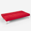 Divano Letto 172x74x75 cm in Tessuto Rosso