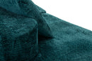 Divano Island Petrolio 238x92x78 cm in Spugna e Poliestere Verde acqua      