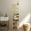 Scaffale Bagno 44x33x180 cm a 7 Ripiani Portaoggetti in Bambù    