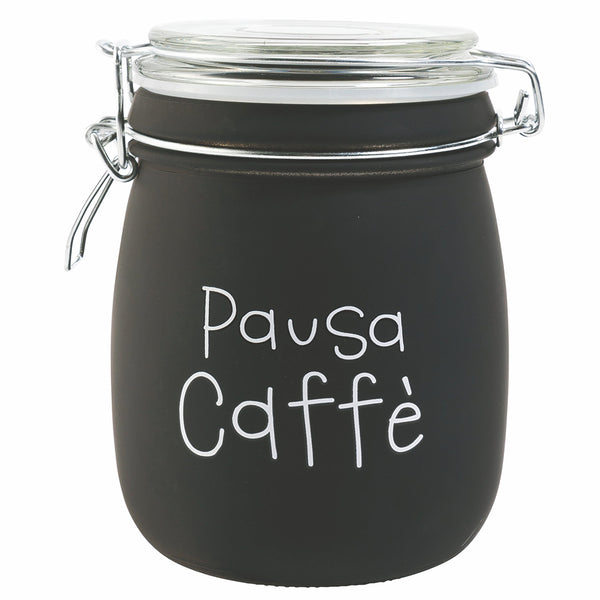 Barattolo Caffè con Scritta Ø10,8x17,3 cm in Vetro con Chiusura in Metallo VdE Tivoli 1996 sconto