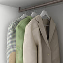 Set 2 Bastoni Appendiabiti per Armadi Rotondi 95 cm in Alluminio Emuca Moka