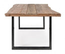 Tavolo da Pranzo 220x100x77 cm in Acciaio e Legno