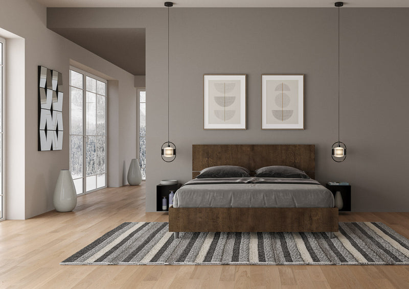 Letto Matrimoniale Testata Inclinata Demas Noce Varie Misure