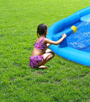 Castello Giostra Gonfiabile Acquatico Shark Splash Center con Pompa Happy Hop