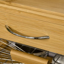 Carrello da Cucina con Cassetto 66x36x79 cm Armadietto e Cestino in Legno