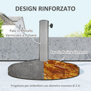 Base per Ombrellone Ø46x33 cm da 12 kg in Resina Metallo e Cemento Bronzo    