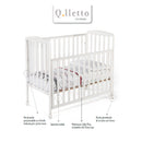 Set Lettino Culla Copripiumone Piumino Biancheria e Materasso Italbaby Q.lletto