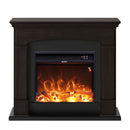 Camino Elettrico da Pavimento 107,2x95,2x24,5 cm Effetto Fiamma 1500W Sined Siena Wenge