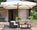 Ombrellone da Giardino 3x3 m Palo Ø48 mm in Legno Vorghini De Lux Ecrù