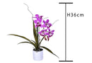 Dendrobium Artificiale con Vaso Altezza 36 cm Viola