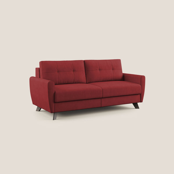 prezzo Divano Letto 3 Posti 188x97x96 cm in Tessuto Rosso