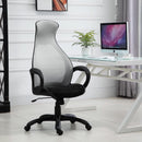 Sedia da Ufficio Operativa Ergonomica in Tessuto  Nero e Bianco