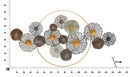 Pannello Flower Circl 155x8,5x85 cm in Ferro Multicolor