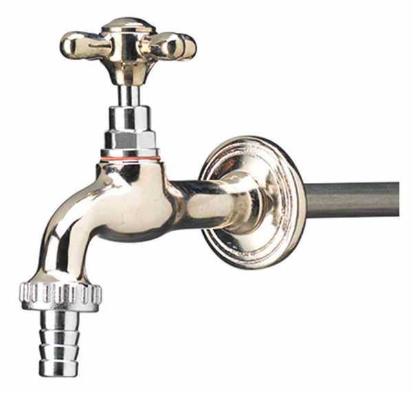 acquista Rubinetto per Fontana da Giardino in Ottone Cromato Belfer RUB/006C