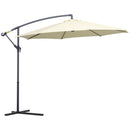 Ombrellone Decentrato da Giardino in Alluminio 3M con Protezione UV Beige 