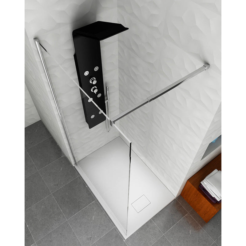 Colonna Doccia Multifunzione Idromassaggio Doccetta Acciaio Nero Opaco