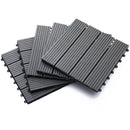 Pavimentazione da Esterno Incastrabile Piastrelle da Giardino 11 Mattonelle 30x30x2.2 cm Grigio 