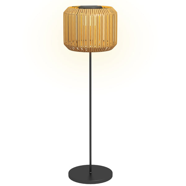 Lampada Solare da Giardino Ø34x130 cm con Illuminazione LED in Acciaio e Rattan PE Giallo prezzo