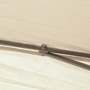 Gazebo Pieghevole da Giardino 3,3x3,3x2,88m con Zanzariera in Acciaio e Tessuto Oxford Beige