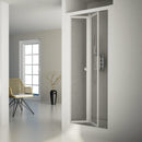 Porta Doccia 1 Anta Scorrevole a Libro in Acrilico H185 cm Dorini Bianco Varie Misure