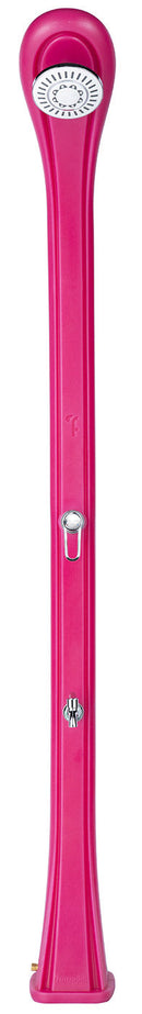 Doccia Solare da Giardino 28L Miscelatore e Lavapiedi Rosa