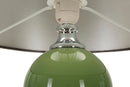 Lampada da Tavolo Eva Two Ø38x65 cm in Vetro e Ferro e Tessuto Verde e Grigio      
