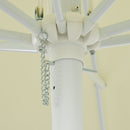 Ombrellone da Giardino da 248x248x250 cm in Alluminio Metallo e Poliestere Bianco Beige 