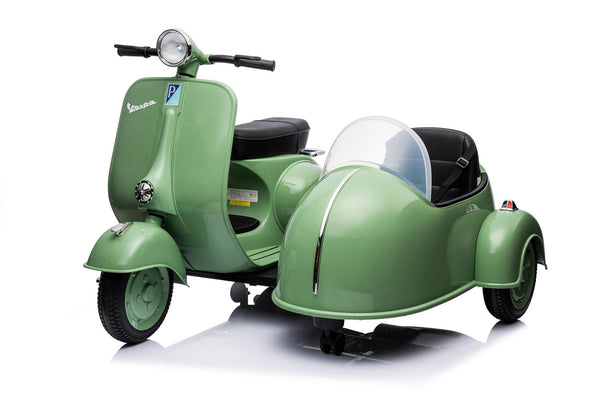 sconto Moto Elettrica per Bambini Licenza Piaggio Vespa Sidecar 12V Verde