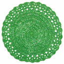 Set 6 Tovagliette Tonde in Rafia Villa d'Este Uncinetto Verde