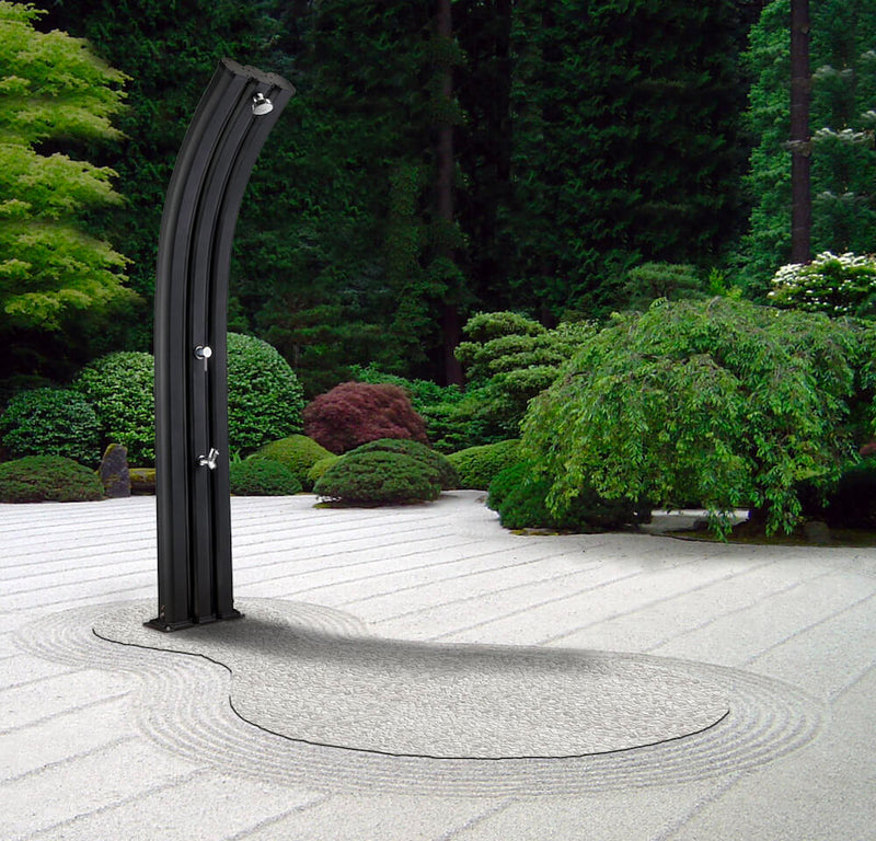 Doccia Solare da Giardino 75L Miscelatore e Lavapiedi Arkema Energy Pro Bianco Crema