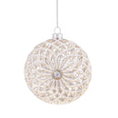 Set 4 disco con Strass Ø11 cm Bianco