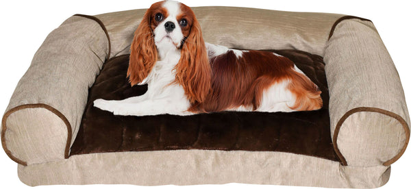 sconto Divanetto Tappeto per Cani e Gatti Marrone e Panna Varie Misure