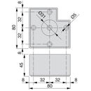 Piedino per Mobile H45 mm Plastica Grigio Metallizzato 20 Pezzi Emuca